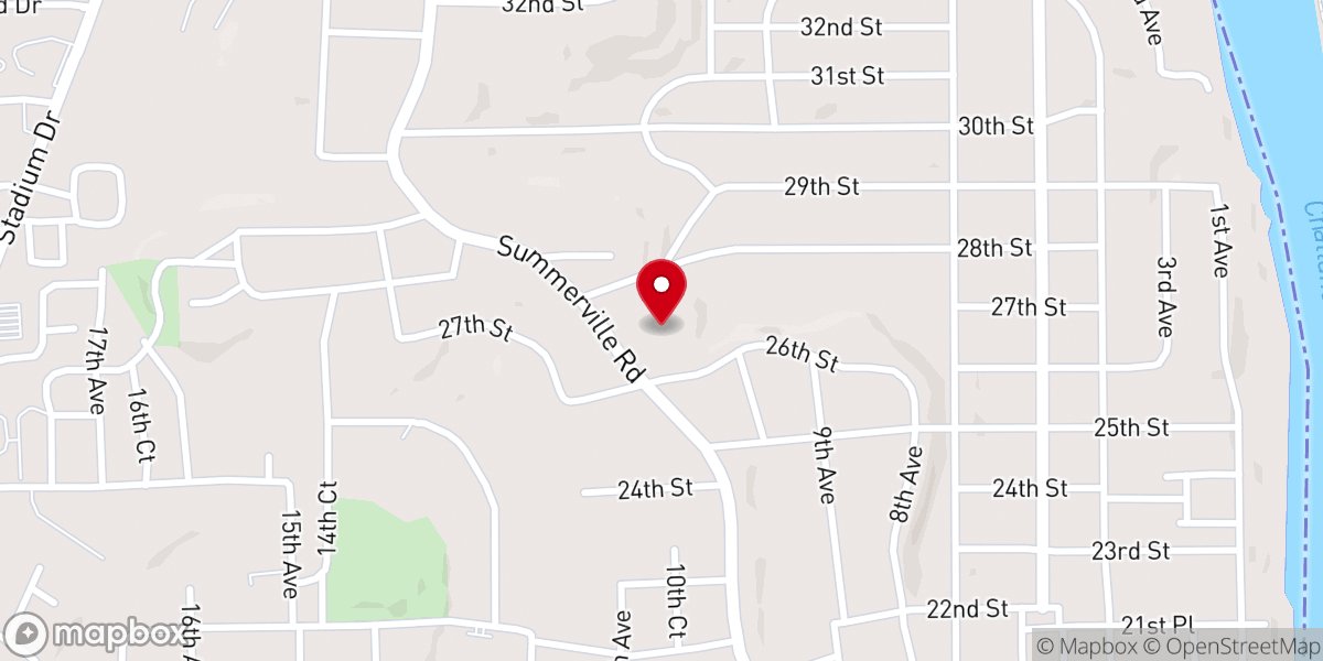Map showing location of First Baptist Church Phenix City