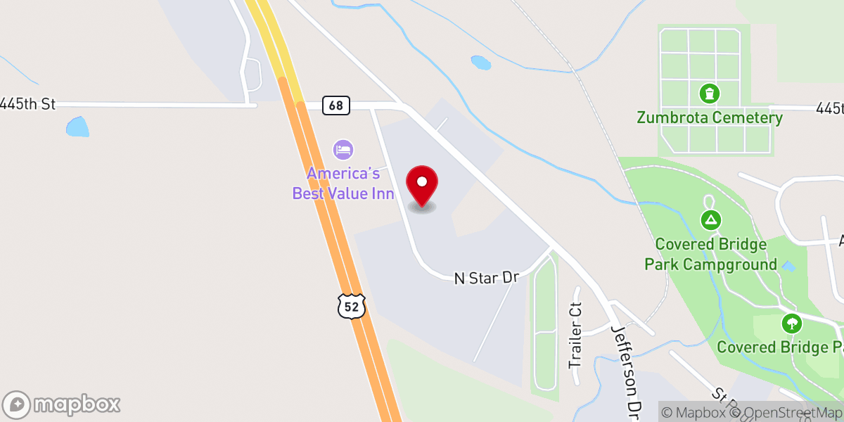 Map showing location of Three Rivers Community Action