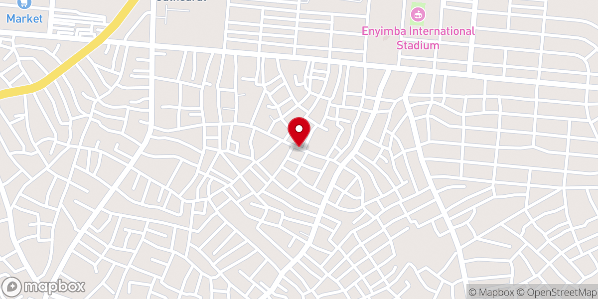 Map showing location of Church of Resurrection, Ibadan Street, Aba