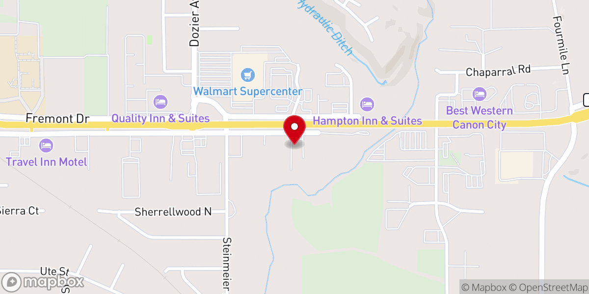 Map showing location of New Horizons Thrift Store