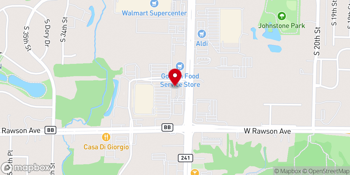 Map showing location of Harvest Bible Chapel