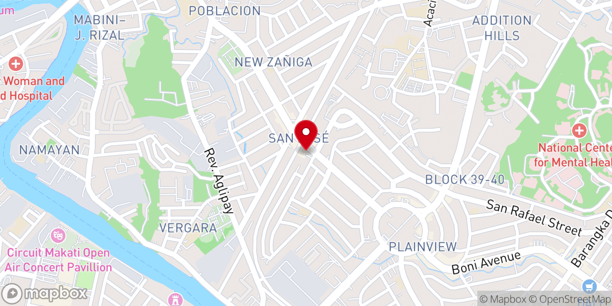 Map showing location of Open Bible Baptist Church (OBBC)