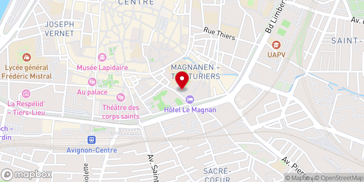 Map showing location of Hospitalité Notre-Dame de Lourdes du diocèse d'Avignon