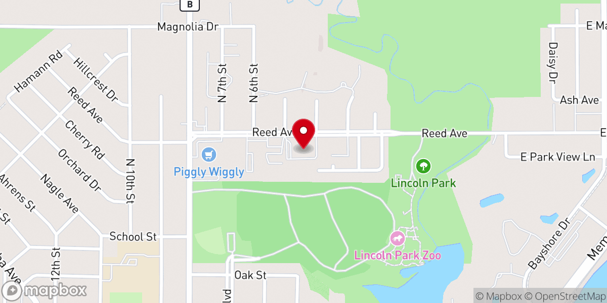 Map showing location of Lakeshore United Methodist Church