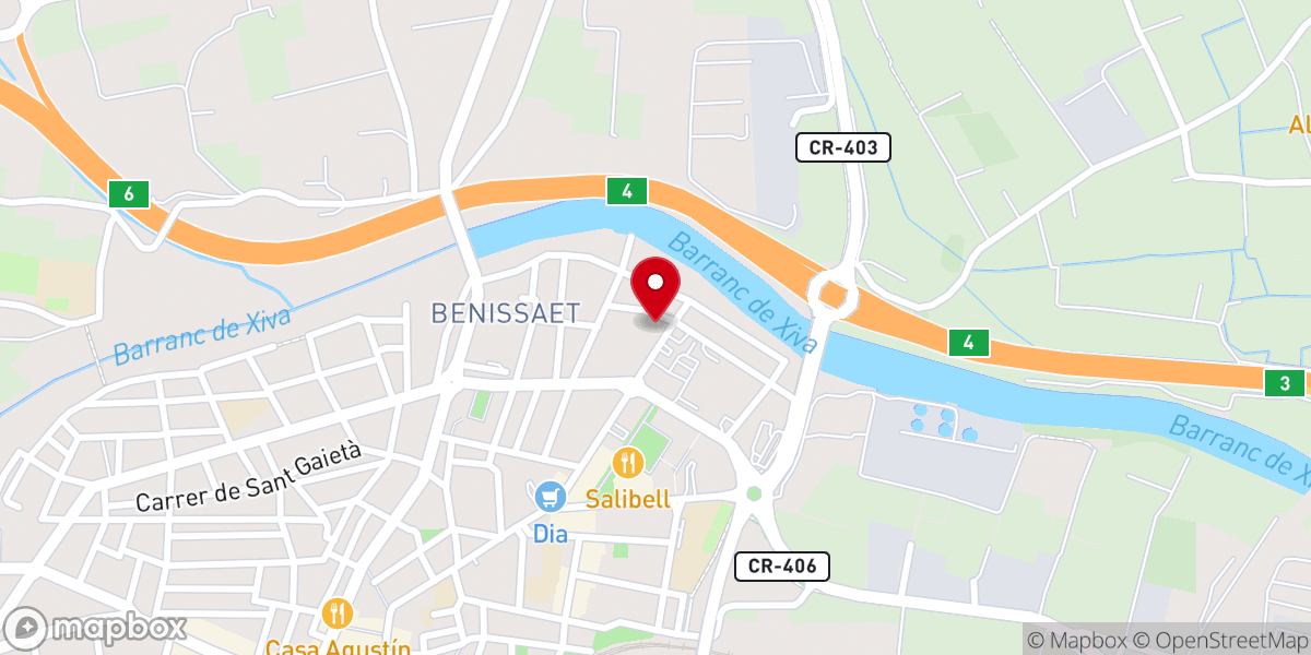 Map showing location of Iglesia bautista bíblica de Torrent