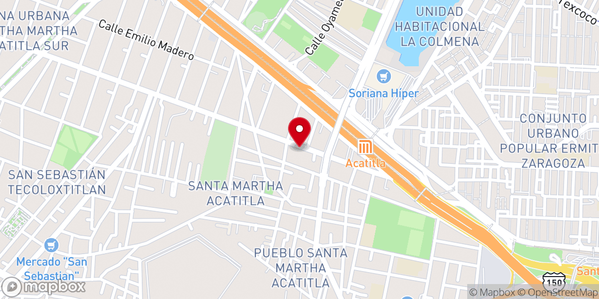 Map showing location of cristo vive cd neza