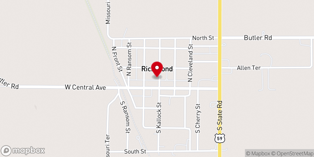 Map showing location of United Methodist Community Church