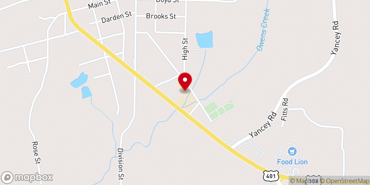 Map showing location of New Life Baptist Church