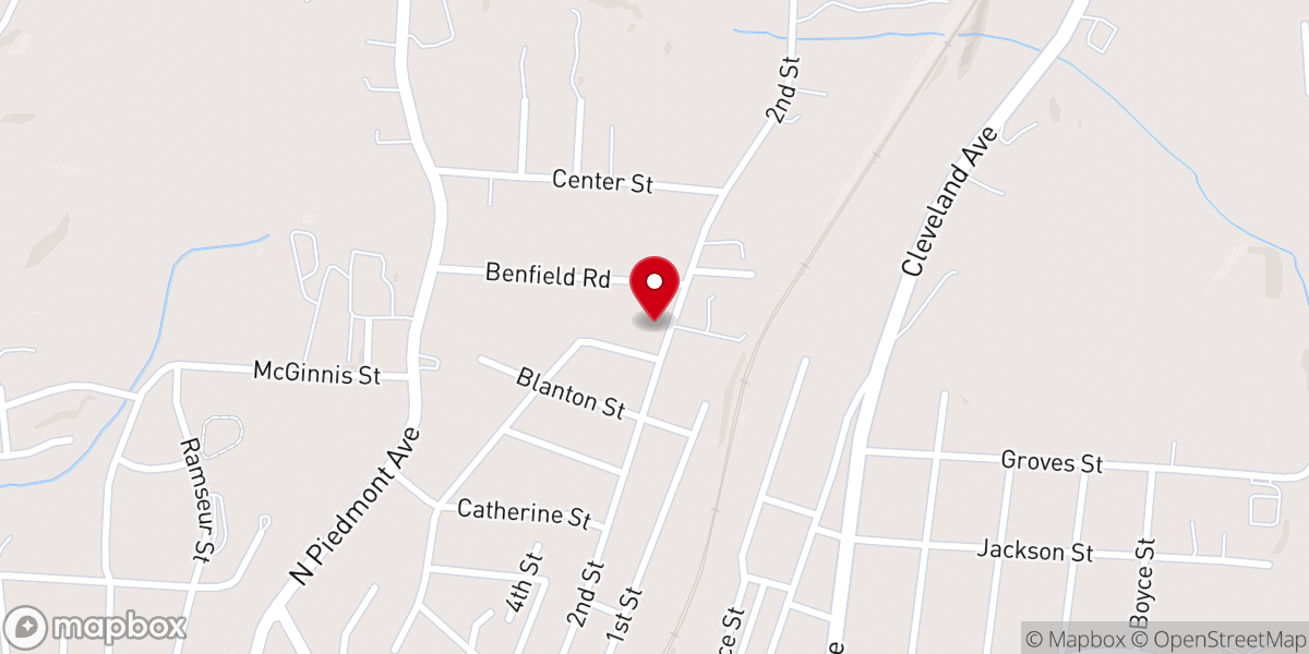 Map showing location of Faith Church
