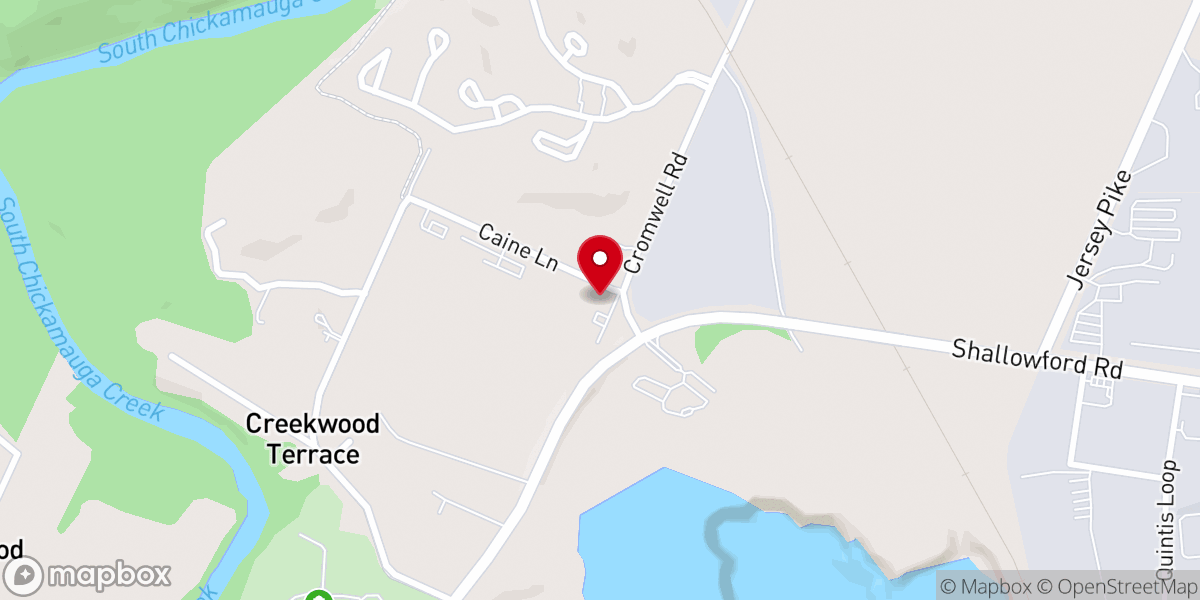 Map showing location of Hamilton Life Church