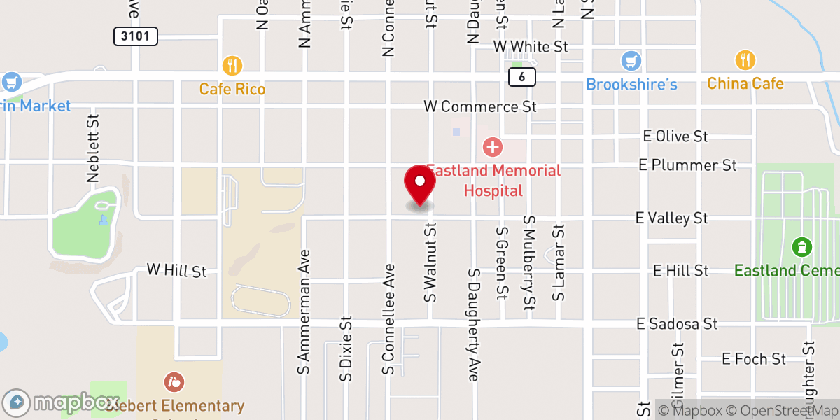 Map showing location of First Presbyterian Church
