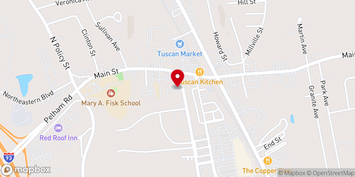 Map showing location of Pleasant Street United Methodist Church