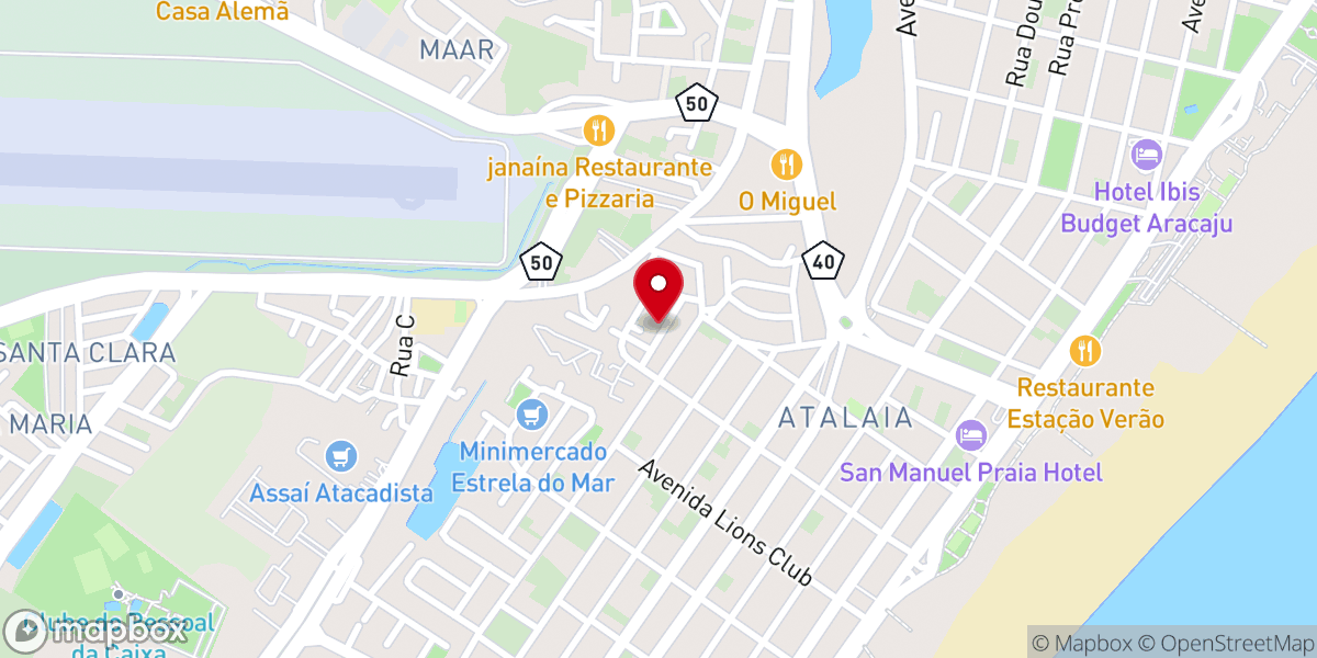 Map showing location of Igreja Assembleia de Deus- Atalaia