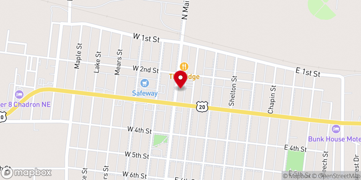 Map showing location of Eagle Theatre