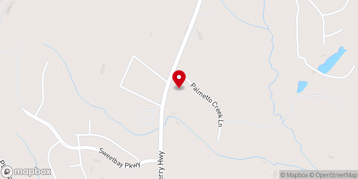 Map showing location of New Harvest Worship Center