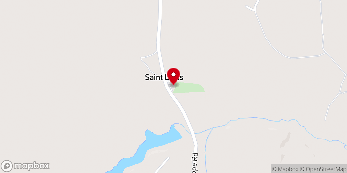 Map showing location of Saint Louis Church