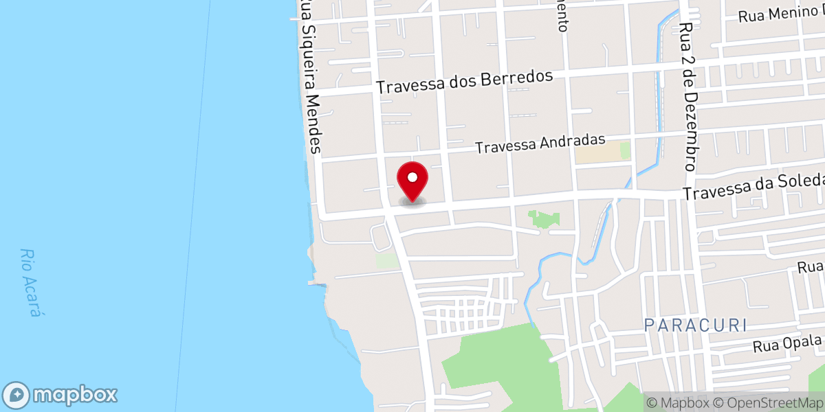 Map showing location of Igreja Universal Soledade