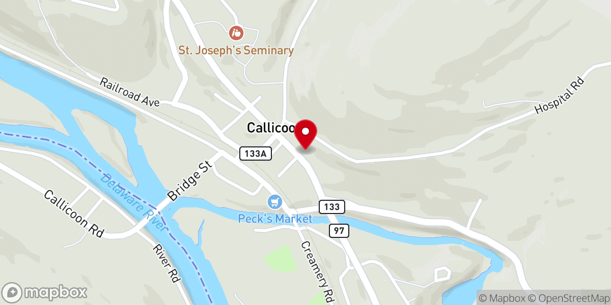 Map showing location of Grace Church of Callicoon, Inc.