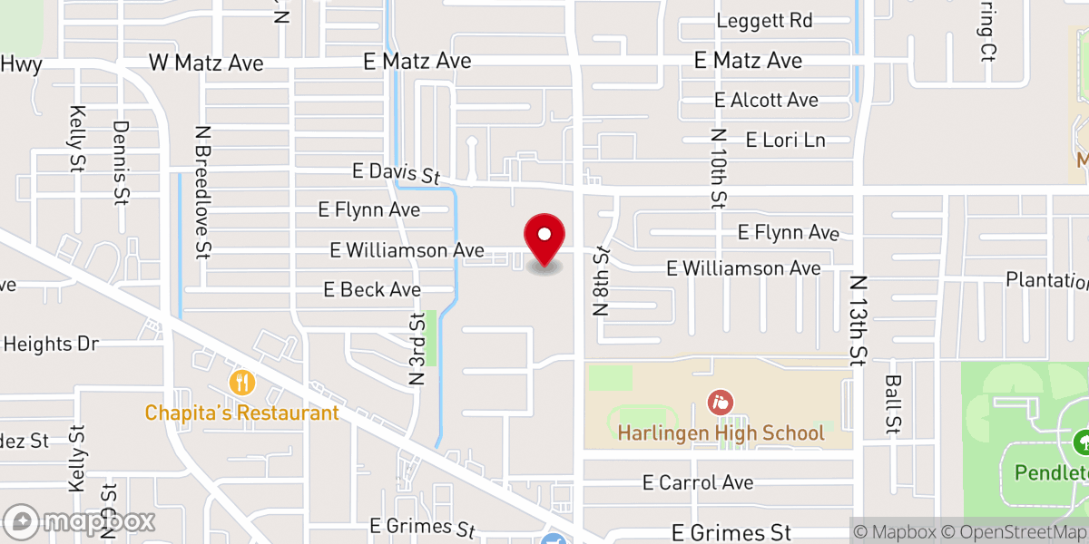 Map showing location of Calvary Baptist Church