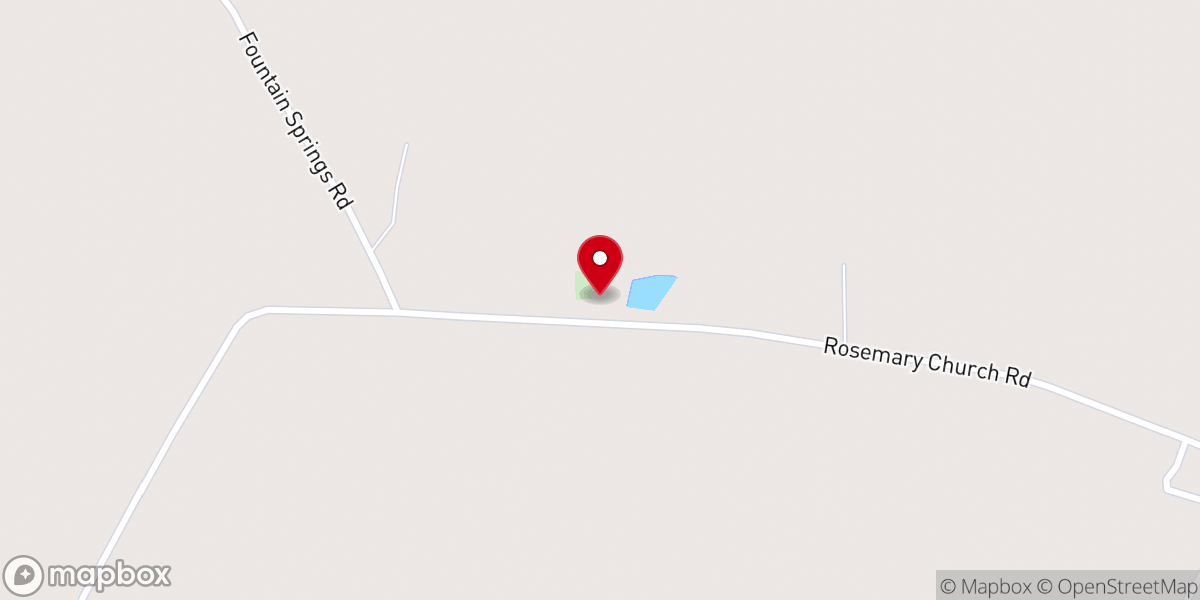 Map showing location of Rosemary Church