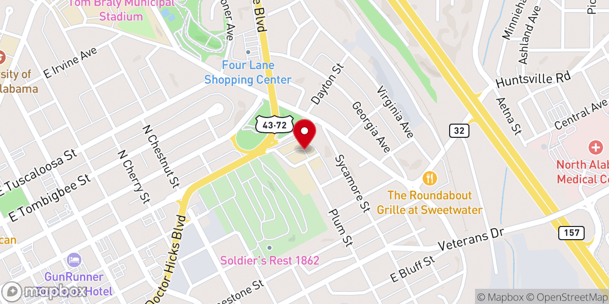 Map showing location of St. Joseph Catholic Church
