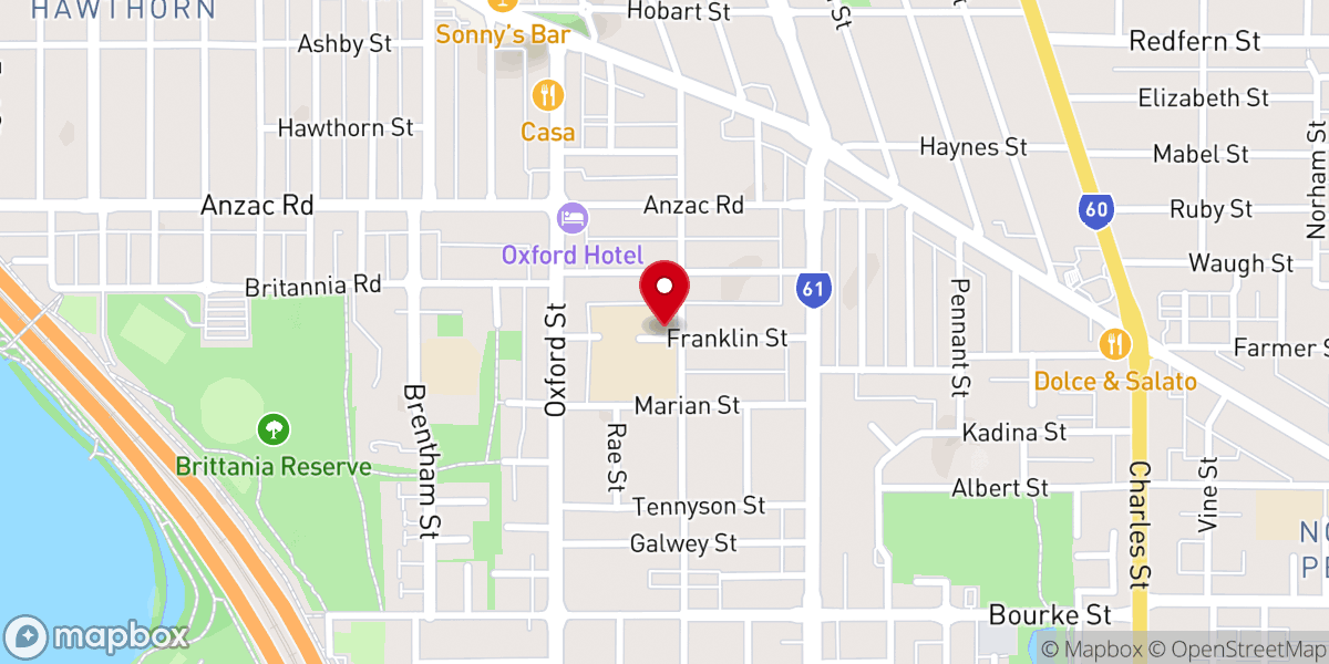 Map showing location of Saint Mary's Catholic Church