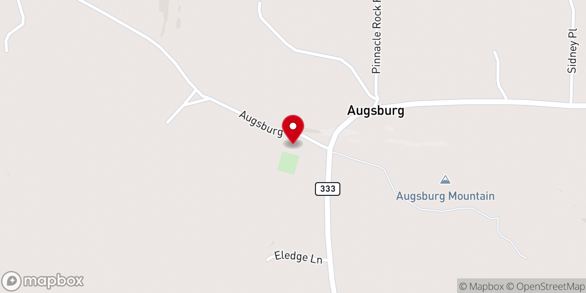 Map showing location of Zion Lutheran Church - Food Distribution Center