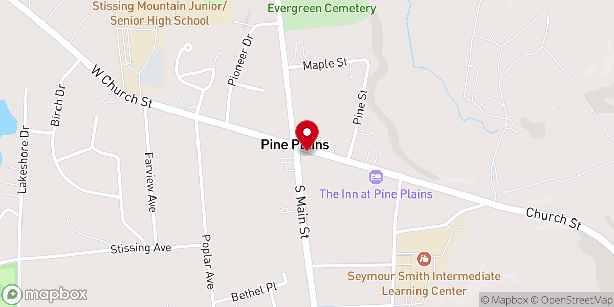 Map showing location of Roosters 82 Home & Hardware of Pine Plains