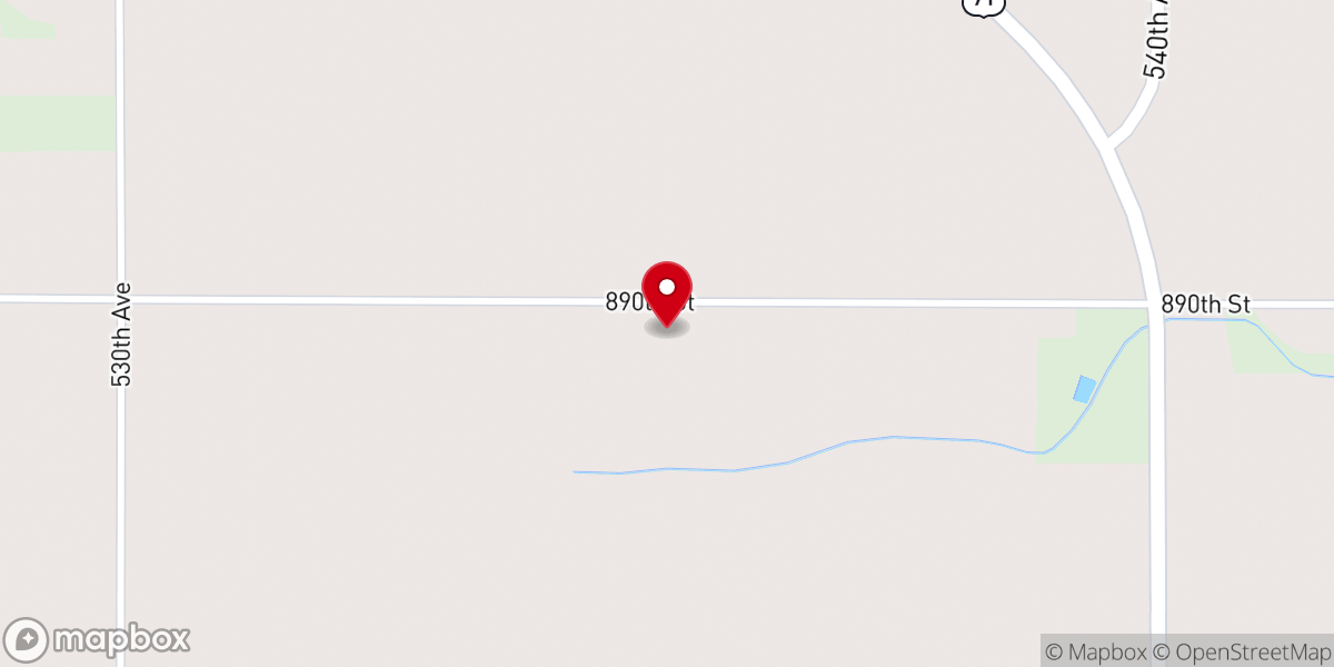 Map showing location of Bethany Lutheran Church
