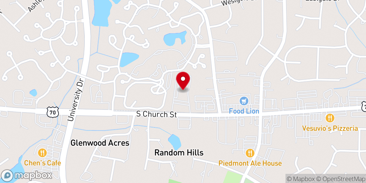 Map showing location of Harvest Baptist Church