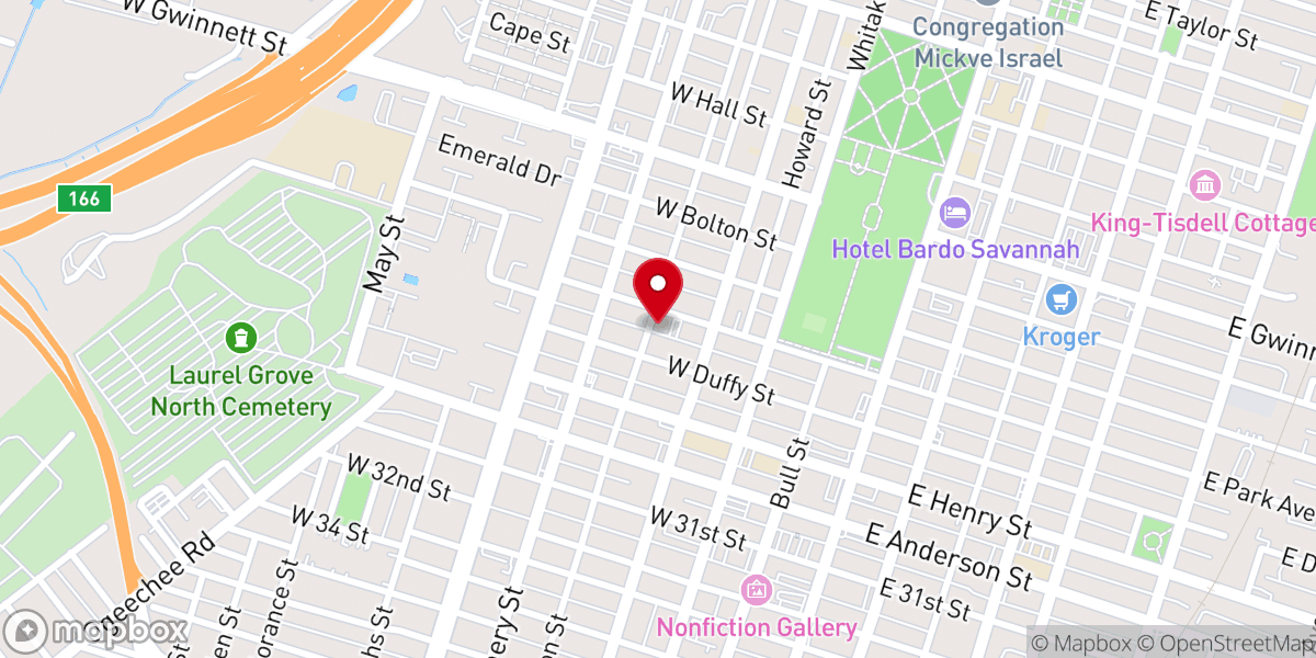 Map showing location of Saint Philip Monumental AME Church