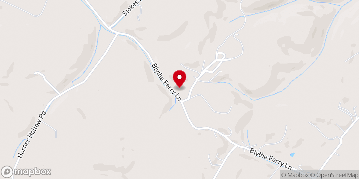 Map showing location of Burdette Church