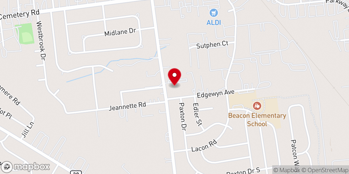 Map showing location of Centro Familiar Cristo Rey