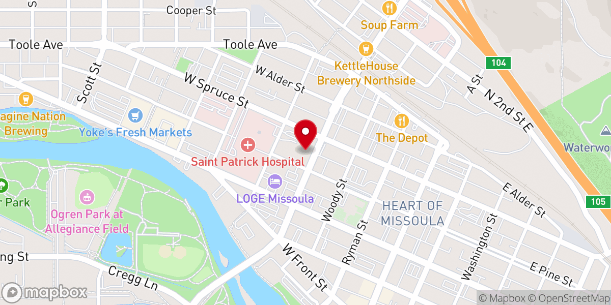 Map showing location of St Francis Xavier Catholic Church