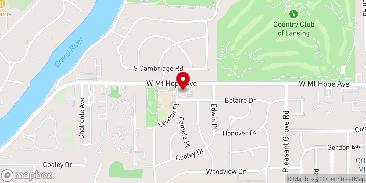 Map showing location of Mayflower Congregational Church