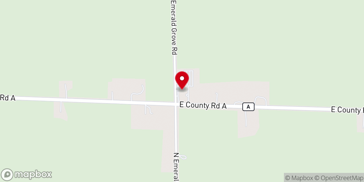 Map showing location of Rock Prairie Presbyterian church
