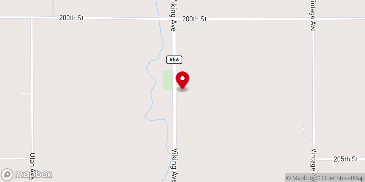 Map showing location of St. John Lutheran Church (Buck Creek)