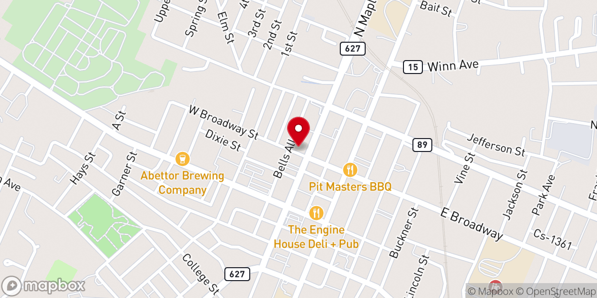 Map showing location of Broadway Missionary Baptist Church