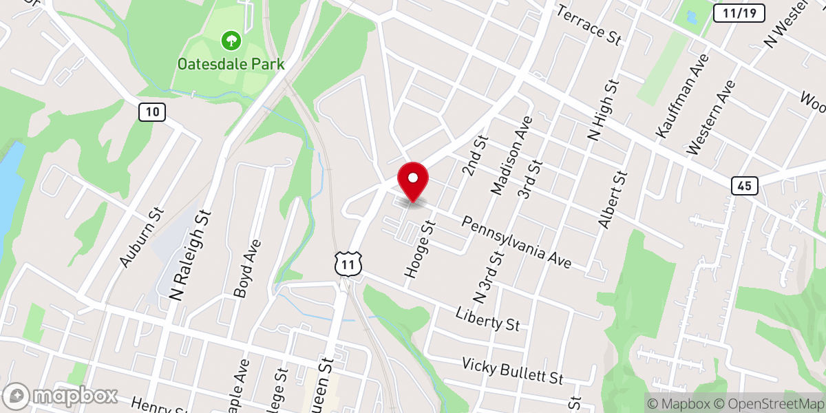 Map showing location of LandMark Apostolic Church