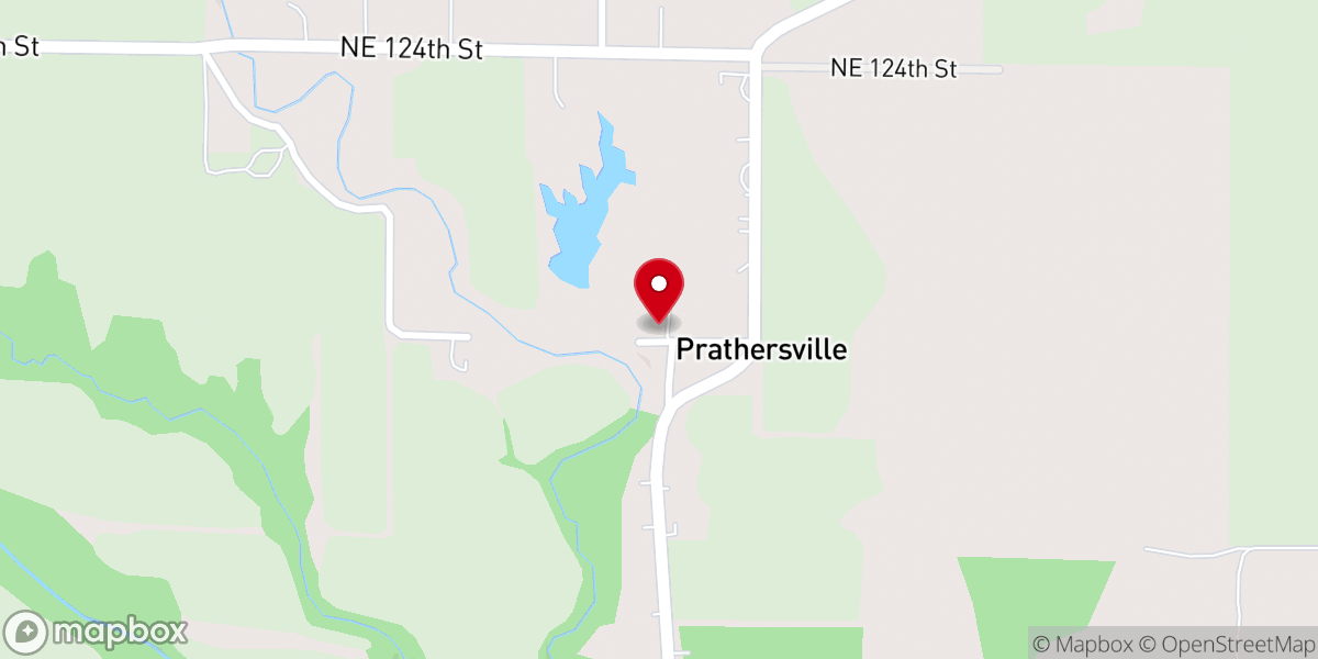 Map showing location of Prathersville Bible Church