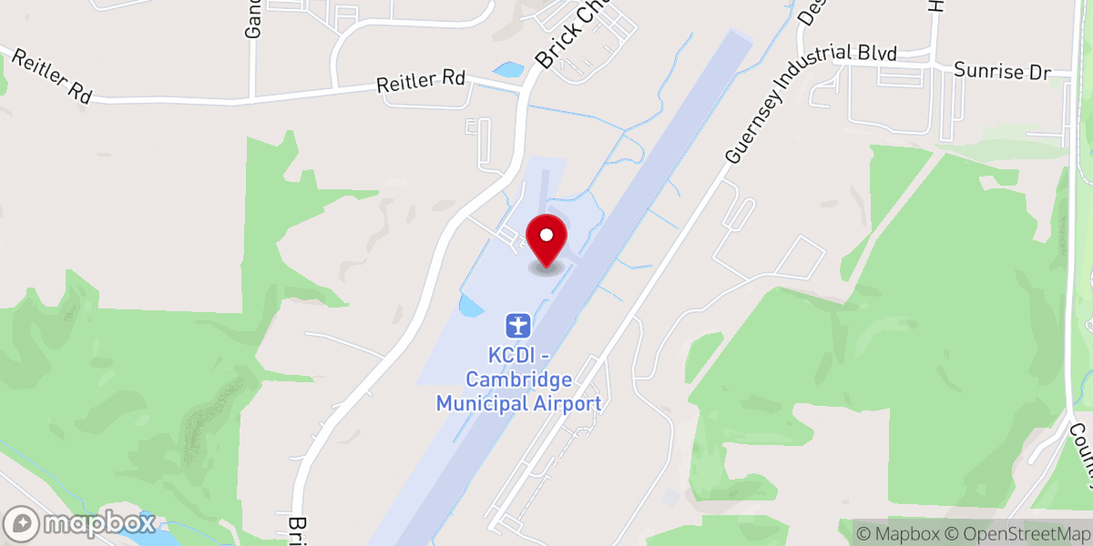 Map showing location of Cambridge Muni Airport-Cdi