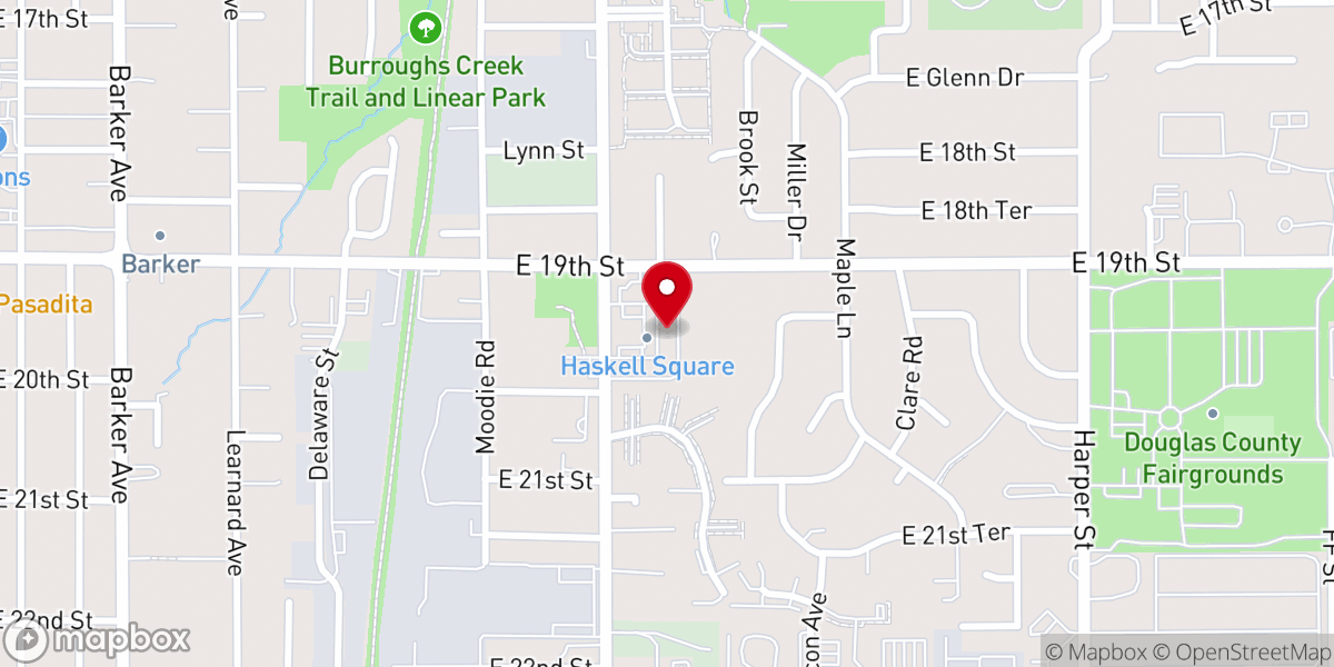 Map showing location of The Cure Church Lawrence