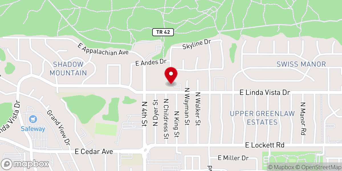 Map showing location of Mountain View Church - Flagstaff AZ