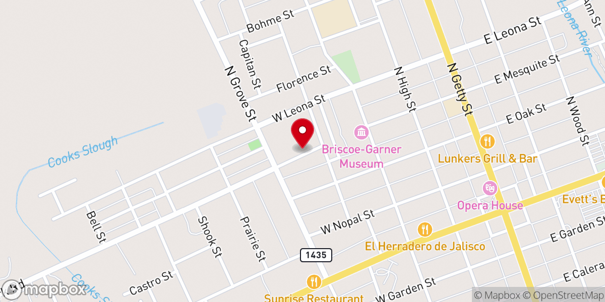 Map showing location of Sacred Heart Catholic Church