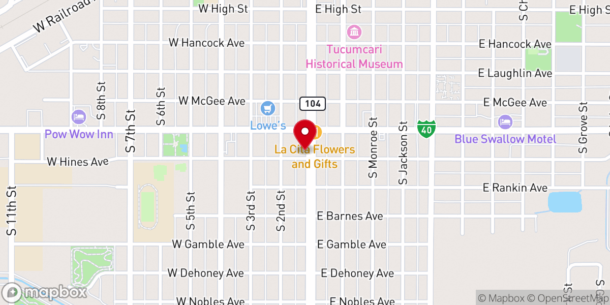 Map showing location of Temple Baptist Church
