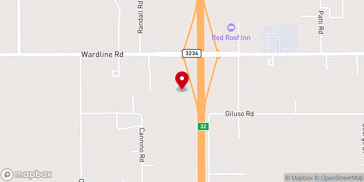 Map showing location of Abundant Life Church
