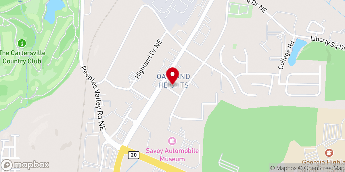 Map showing location of Open Bible Wesleyan Church