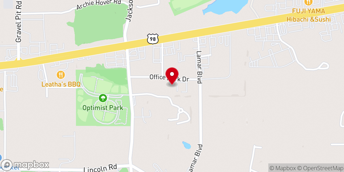 Map showing location of Destiny Church