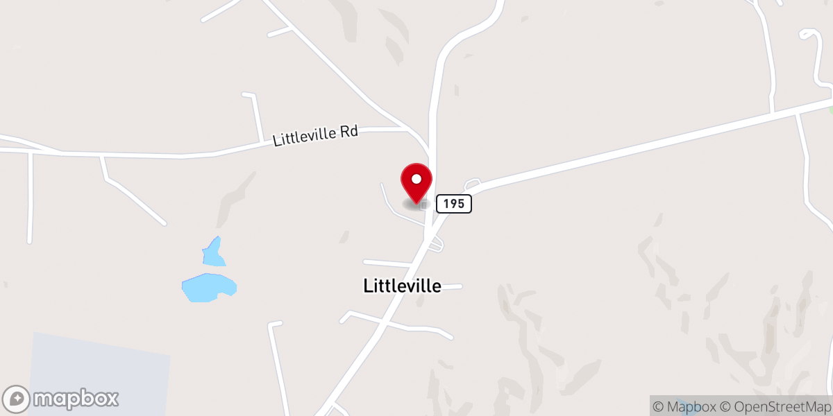 Map showing location of Littleville United Methodist Church