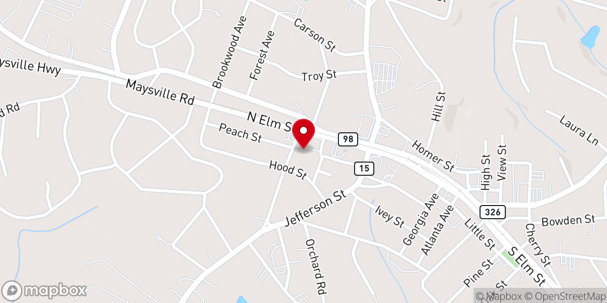 Map showing location of Christian Outreach